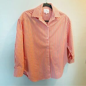 Grey/Ven Reya Oversized Button-Down Shirt Women's  XS Bengal Orange